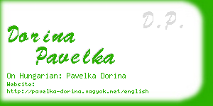 dorina pavelka business card